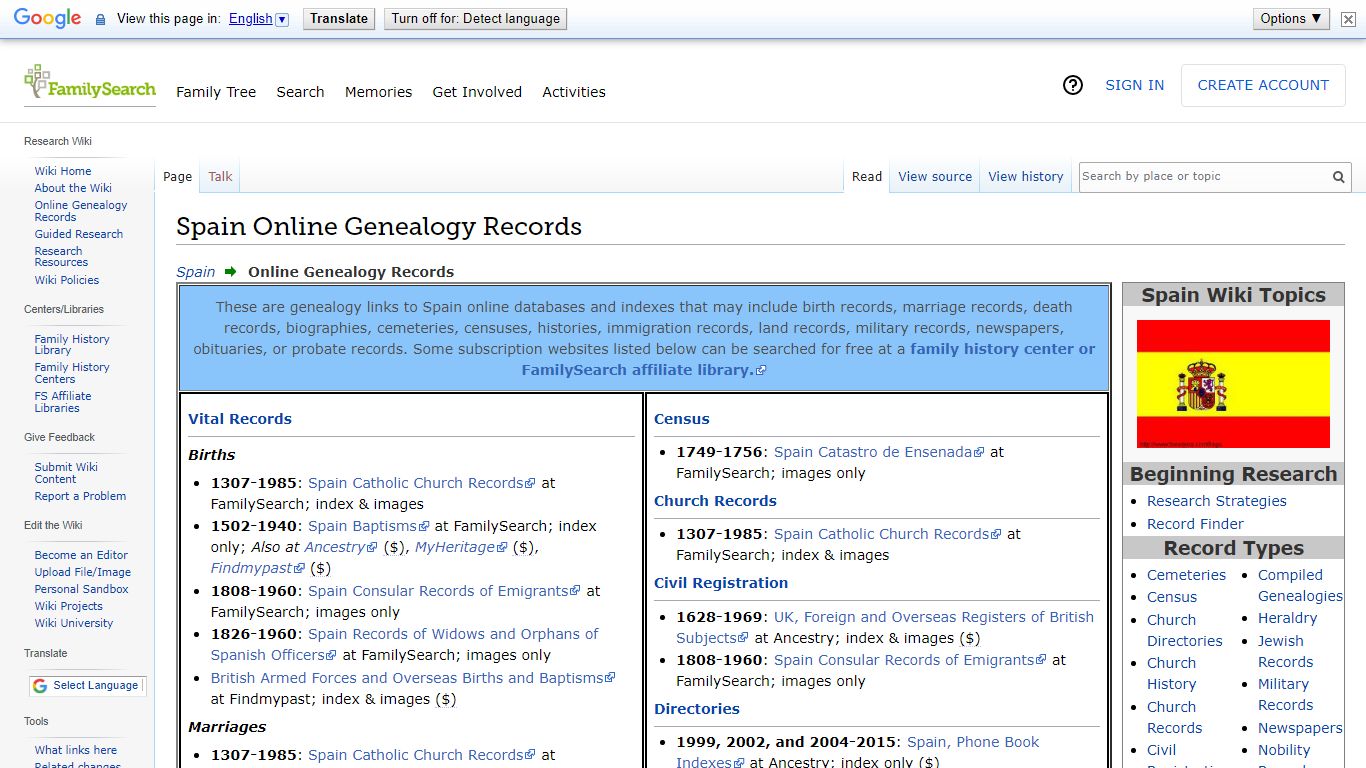 Spain Online Genealogy Records • FamilySearch